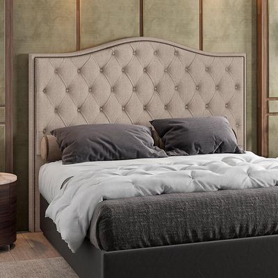 Cabeceira Cama Box Casal Queen 160 cm P05 Grécia Linho Bege - Lyam Decor