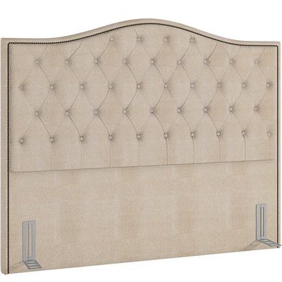 Cabeceira Cama Box Casal 140 cm P05 Grécia Linho Creme - Lyam Decor