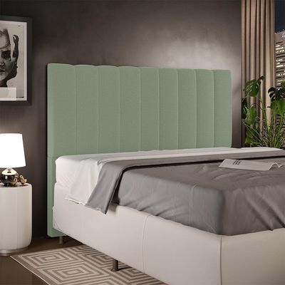 Cabeceira Cama Box Casal Queen 160 cm Dália W01 Bouclê Oliva - Lyam Decor