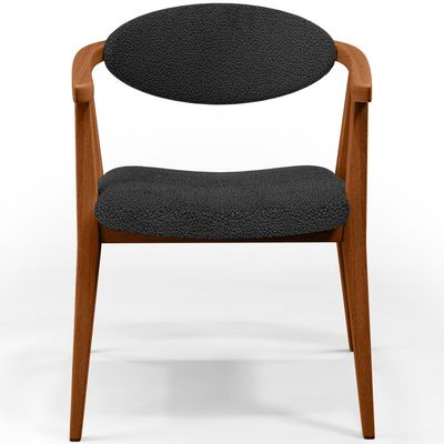 Kit 02 Poltronas Decorativa Para Sala De Estar E Recepção Cecília L02 Bouclê Preto - Lyam Decor