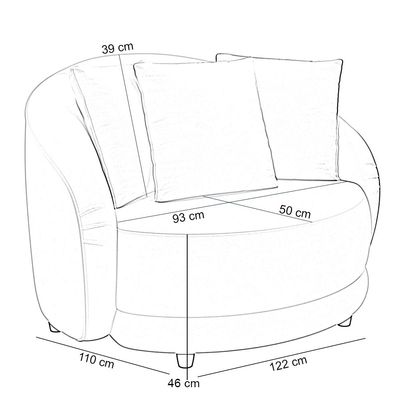 Kit 02 Poltronas Decorativa Sala De Estar Base Fixa De Madeira Witta M03 Bouclê Bege Claro - Lyam Decor
