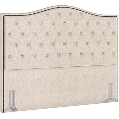 Cabeceira Cama Box Casal King 195 cm P05 Grécia Linho Bege Claro - Lyam Decor