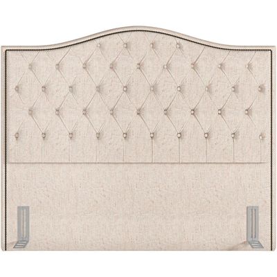 Cabeceira Cama Box Casal King 195 cm P05 Grécia Linho Bege Claro - Lyam Decor