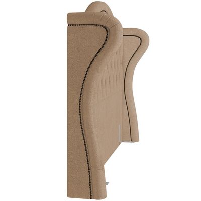 Cabeceira Cama Box Casal 160 cm P05 Lisboa Bouclê Mostarda - Lyam Decor