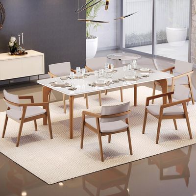 Kit 02 Cadeiras Para Sala de Jantar Estar Living Giorgia B04 Linho Bege - Lyam Decor
