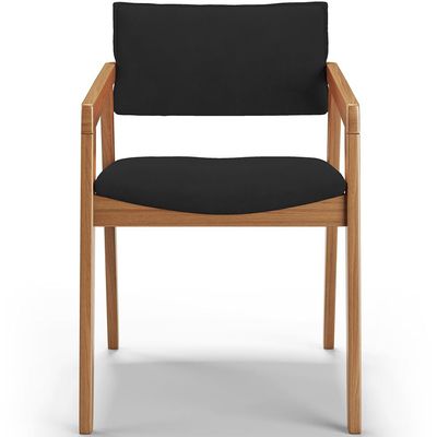 Kit 04 Cadeiras Para Sala de Jantar Estar Living Giorgia B04 Suede Preto - Lyam Decor