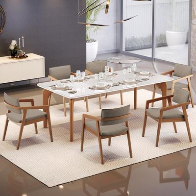 Kit 05 Cadeiras Para Sala de Jantar Estar Living Giorgia B04 Bouclê Bege - Lyam Decor