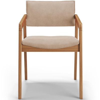 Kit 05 Cadeiras Para Sala de Jantar Estar Living Giorgia B04 Suede Bege - Lyam Decor