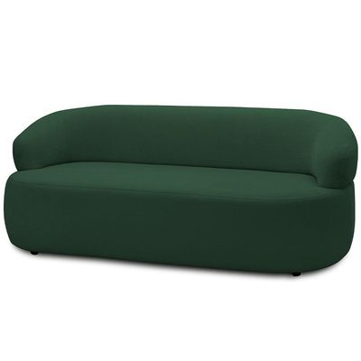 Sofá 3 Lugares Orgânico Sala de Estar Living 170cm Carmen F04 Veludo Verde - Lyam Decor