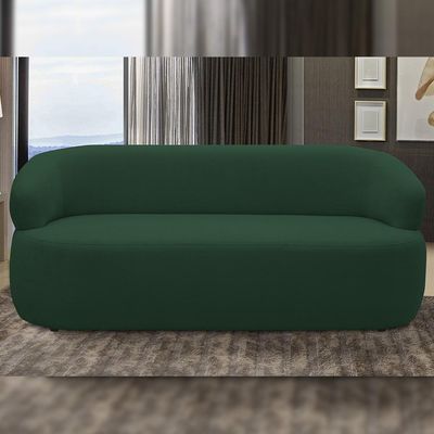 Sofá 3 Lugares Orgânico Sala de Estar Living 170cm Carmen F04 Veludo Verde - Lyam Decor
