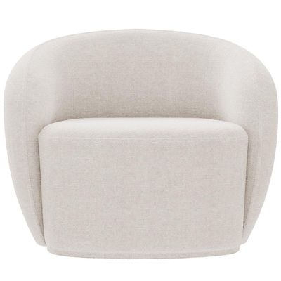 Kit 02 Poltronas Decorativas Para Sala de Estar Living Gliese K01 Bouclê Creme - Lyam Decor