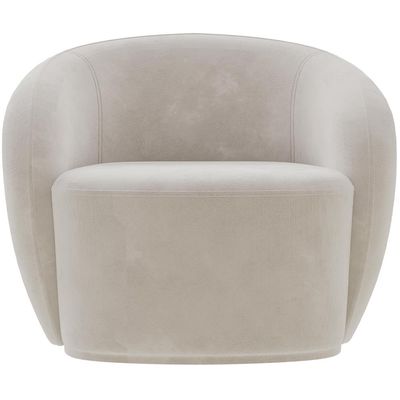 Kit 02 Poltronas Decorativas Para Sala de Estar Living Gliese K01 Veludo Bege - Lyam Decor
