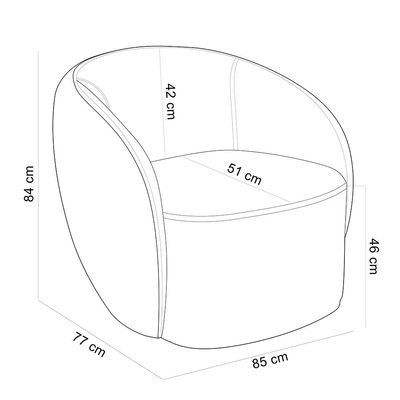 Kit 02 Poltronas Decorativas Para Sala de Estar Living Gliese K01 Veludo Bege - Lyam Decor