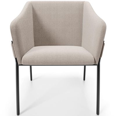 Cadeira Para Sala de Jantar Estar Living Olívia L02 Bouclê Creme - Lyam Decor