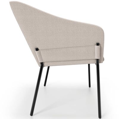 Cadeira Para Sala de Jantar Estar Living Olívia L02 Bouclê Creme - Lyam Decor