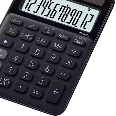 Calculadora de Mesa Casio MS20UC 12 Dígitos Preta