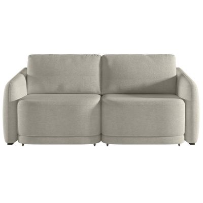 Sofá Cama para Sala de Estar 2 Lugares 176cm Montserrat K01 Bouclê Bege - Lyam Decor