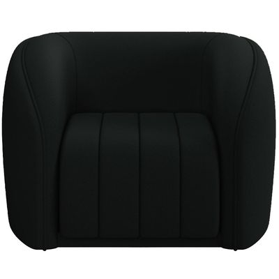 Kit Sofá 4 Lugares Para Sala 292cm com 01 Poltrona Lazio M03 Veludo Preto - Lyam Decor