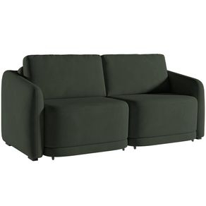 Sofá Cama para Sala de Estar 2 Lugares 216cm Montserrat K01 Veludo Verde - Lyam Decor