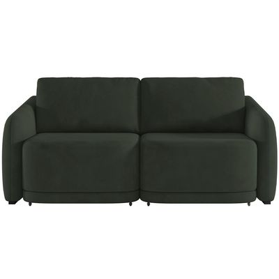 Sofá Cama para Sala de Estar 2 Lugares 216cm Montserrat K01 Veludo Verde - Lyam Decor