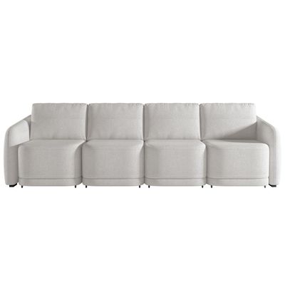 Sofá Cama para Sala de Estar 4 Lugares 396cm Montserrat K01 Bouclê Creme -  Lyam Decor