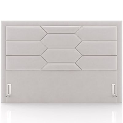 Cabeceira Cama Box King 195cm Estofada Nora P05 Veludo Cinza - Lyam Decor