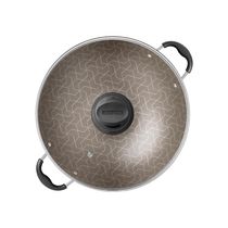 Wok Tramontina Paris em Alumínio com Revestimento Interno e Externo em Antiaderente Starflon Max Vermelho com Tampa de V