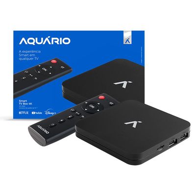 Smart TV Box 4K Android Aquário STV-3000