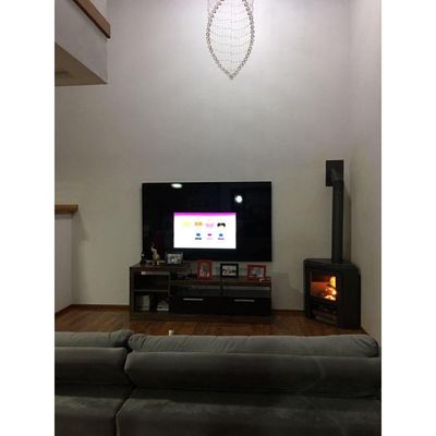 Calefator a Lenha de Canto Dupla Combustão Estela Maris