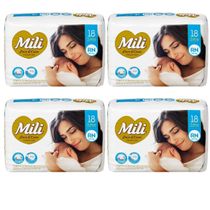Fralda Descartável MILI Love & Care RN   4 pacotes c/ 18