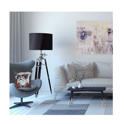 Almofada Estampada Dog Cachorro Fone Ouvido Decorativa 45cm