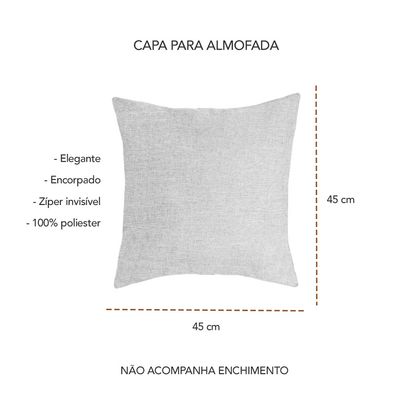 Capa Almofada para Sofa Rosa Pink Bege Encorpado 45cm
