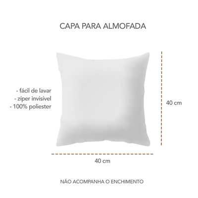 Capa Almofada Sweet Home Cinza 40cm Facil Lavar 1un