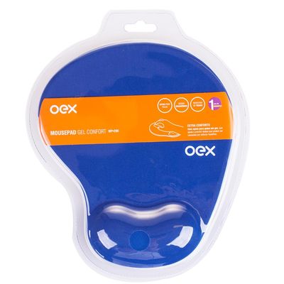 Mousepad Gel Oex Confort MP200 Azul