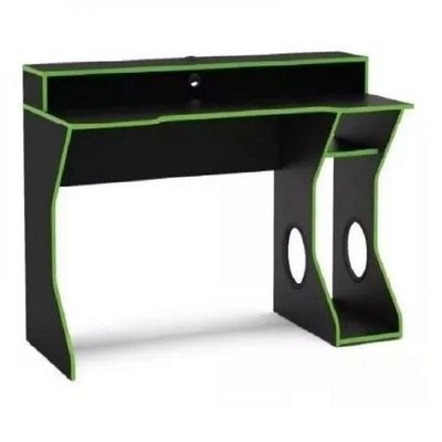 Mesa Gamer Preto e Verde Fremont Politorno