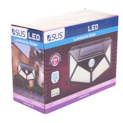 Luminária Solar Arandela com Sensor de Presença 15W Asus