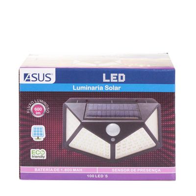Luminária Solar Arandela com Sensor de Presença 15W Asus