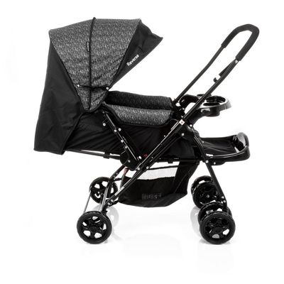 Carrinho de Bebê Reverse Cosco - Preto Rajado