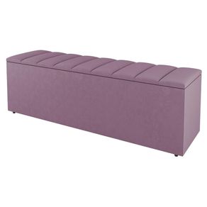 Calçadeira Baú King Size Cora 190cm Suede Rosé - Desk Design