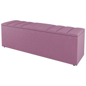 Calçadeira Baú Casal Grace 140cm Suede Rosa - Desk Design