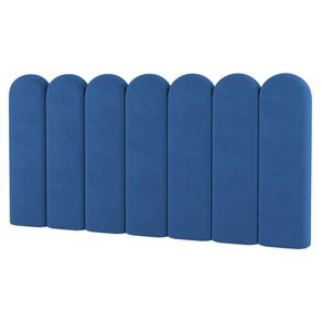 Painel Cabeceira Cama Box Solteiro Lana 90cm Suede Azul - Desk Design