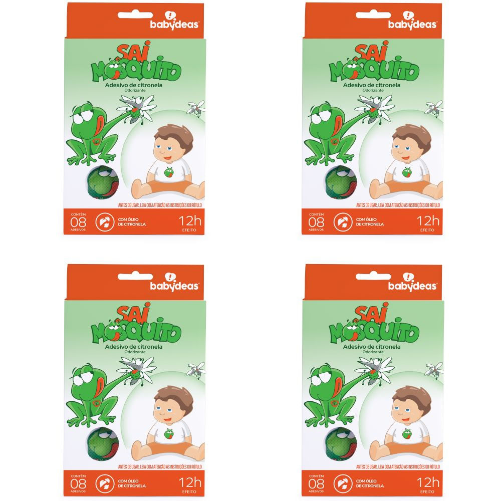 4 SAI MOSQUITO - REPELENTE NATURAL EM ADESIVO 0m+ BABYDEAS