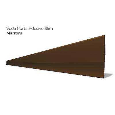 Veda Porta Slim Protetor De Frestas Silicone Adesivo 3M Comfort Door Marrom 80cm