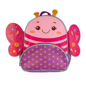 Mochila Infantil Tema Borboletinha Rosa com Alça Ajustável