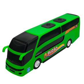 Ônibus de Brinquedo Miniatura Busão de Viagem Verde