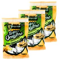 Balas de Gengibre da Amazônia com Própolis e Mel  - 3 pacotes de 40 g - 100% natural