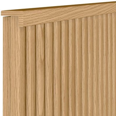 Cabeceira De Madeira Ripada Para Cama De Casal 240 cm Celine L05 Carvalho - Lyam Decor