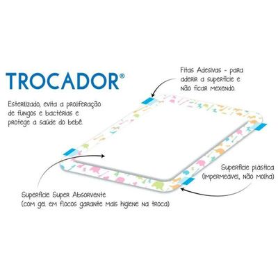 Kit Trocador Descartável Absorvente 5 Pacotes 50 Unidades