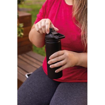 Garrafa Squeeze 600ml Fit Preta