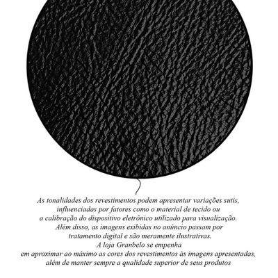 Poltrona Decorativa Sala de Estar Stanford Chesterfield Pés de Madeira Couro Preto Brilho G58 - Gran Belo